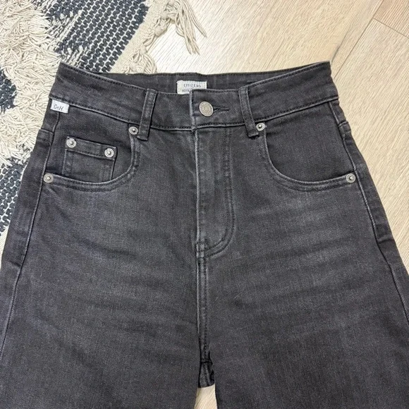 Citizens of Humanity Liya High Rise Crop Jeans Washed Black Size 24 - Picture 2 of 13